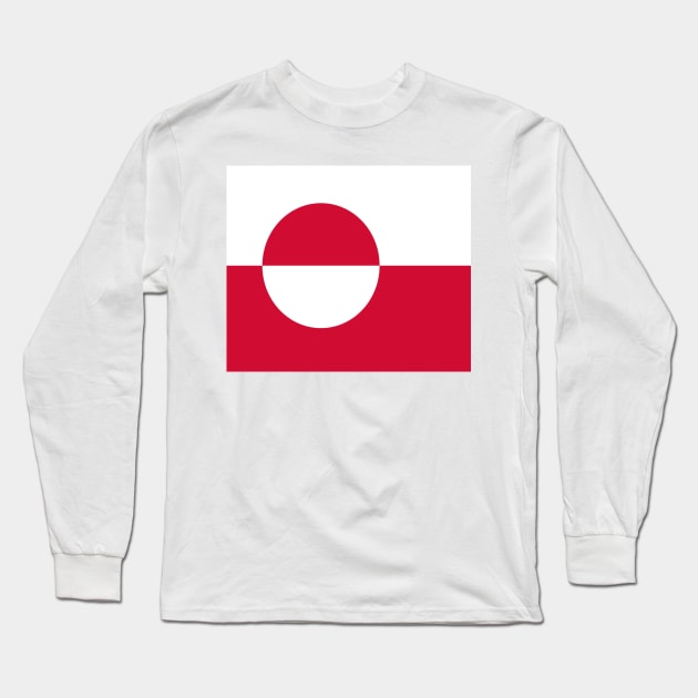 Greenland flag Long Sleeve T-Shirt by flag for all